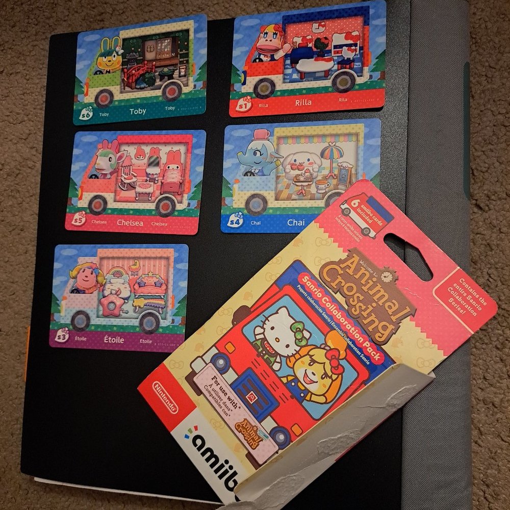 Animal Crossing Sanrio Amiibo Cards for Switch - 5 Cards with 1 Missing!